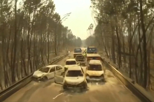 Drone Footage Shows Aftermath Of Portugal's Deadliest Forest Fire
