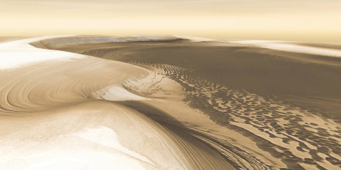 Mars polar landscape