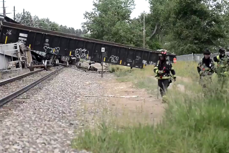 Freight train derails in Boulder, Colorado