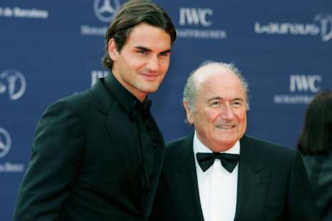 Roger Federer and Sepp Blatter