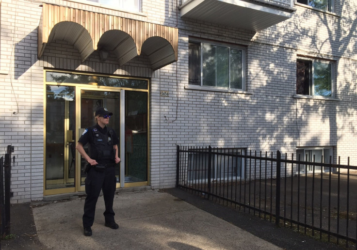 Police guard Amor Ftouhi's apartment building