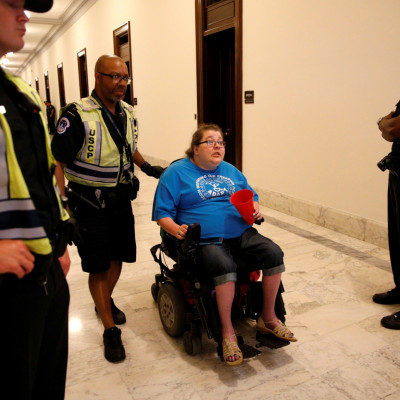 disabled activists protest