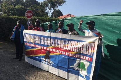 DRC protest Pretoria Kabila Zuma