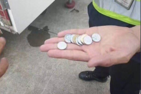 coins recovered from plane engine