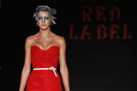 A model wears a creation by Vivienne Westwood during the Vivienne Westwood Red Label 2012 Spring/Summer collection show during London Fashion Week