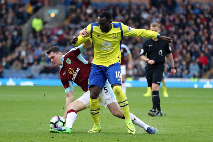 Michael Keane and Romelu Lukaku