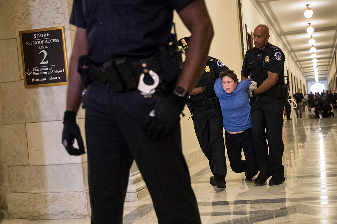 Senate GOP health care bill protests