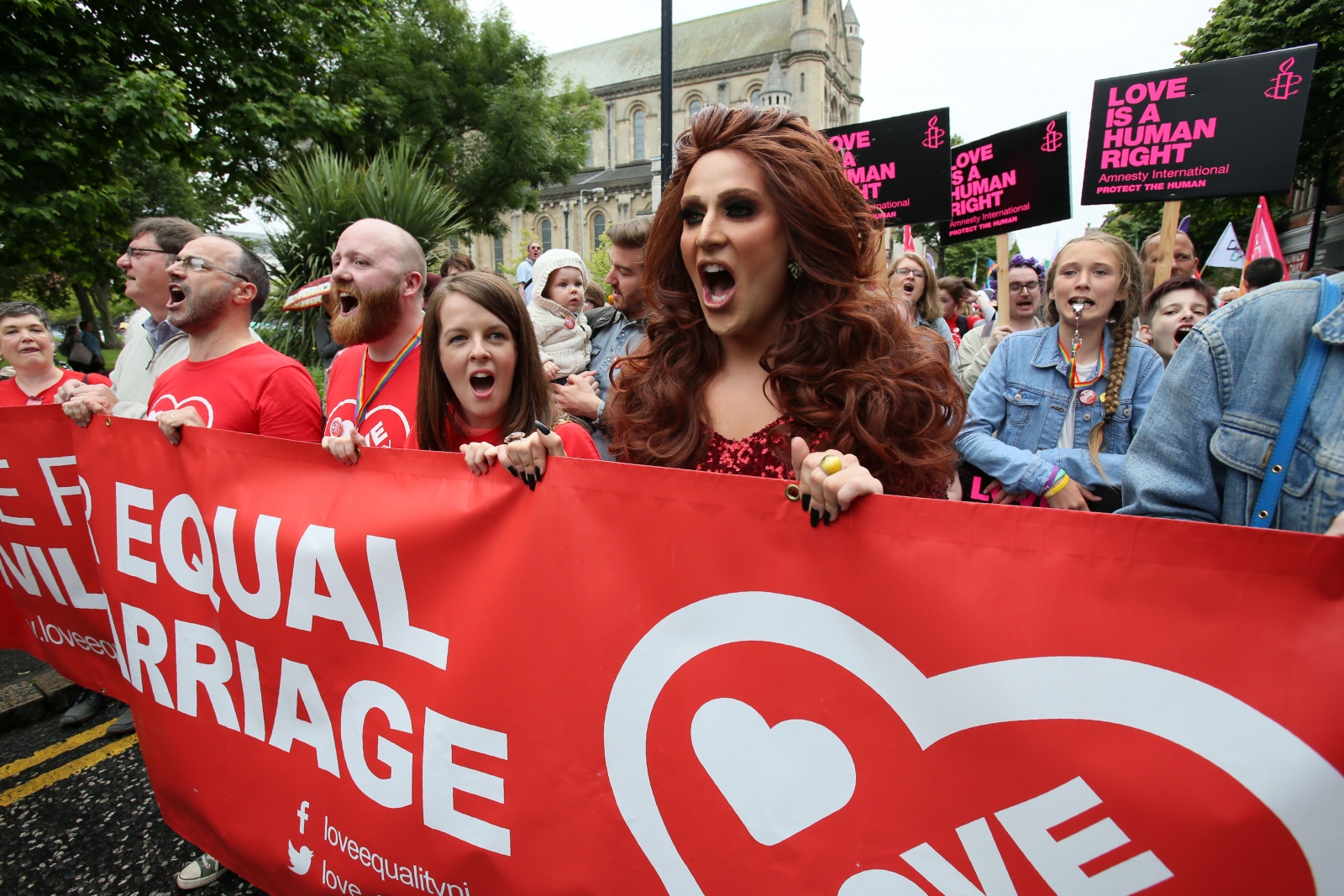 Northern Ireland Gay Rights Thousands March In Belfast Calling For Legalised Same Sex Marriage 