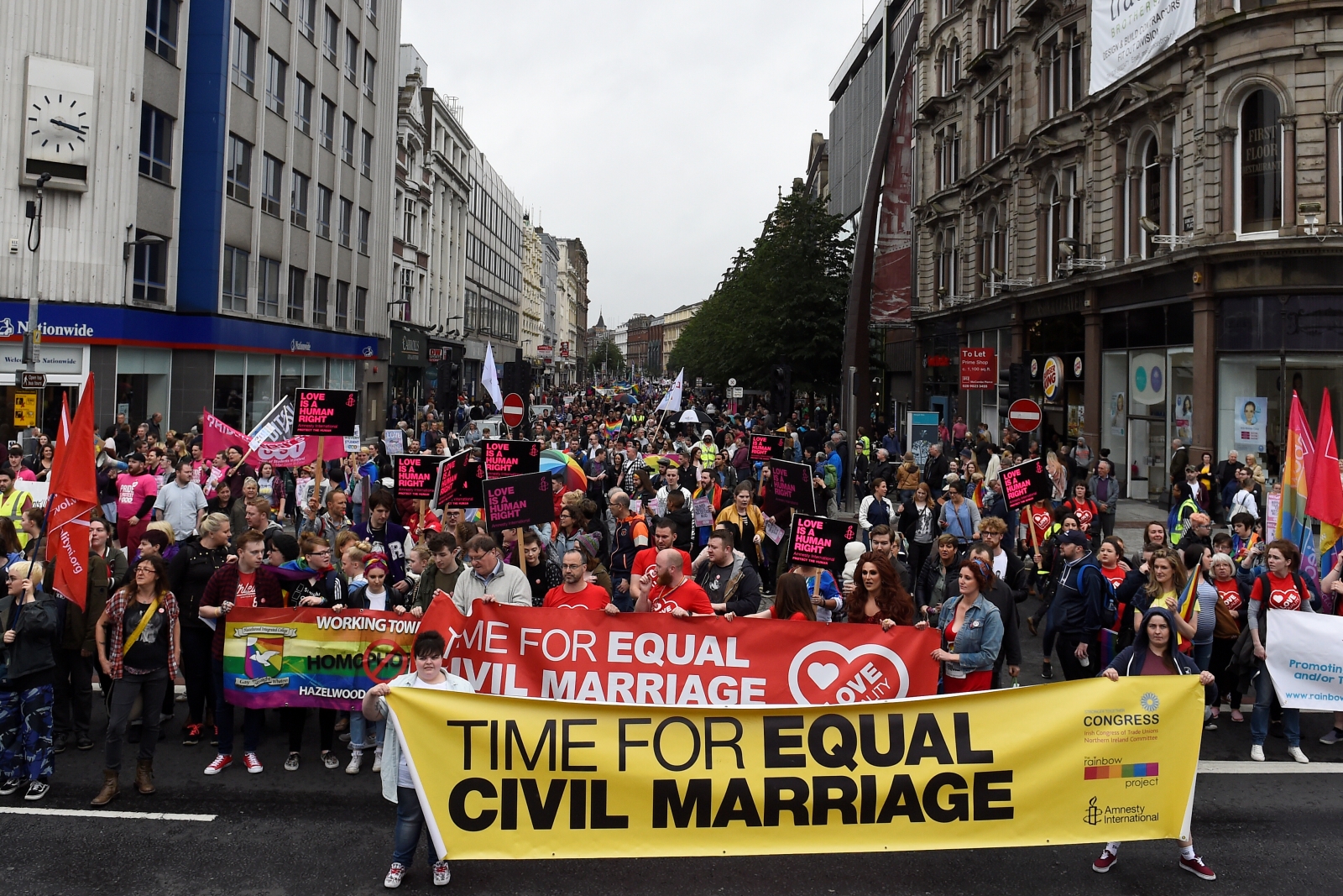 Northern Ireland Gay Rights Thousands March In Belfast Calling For 1304