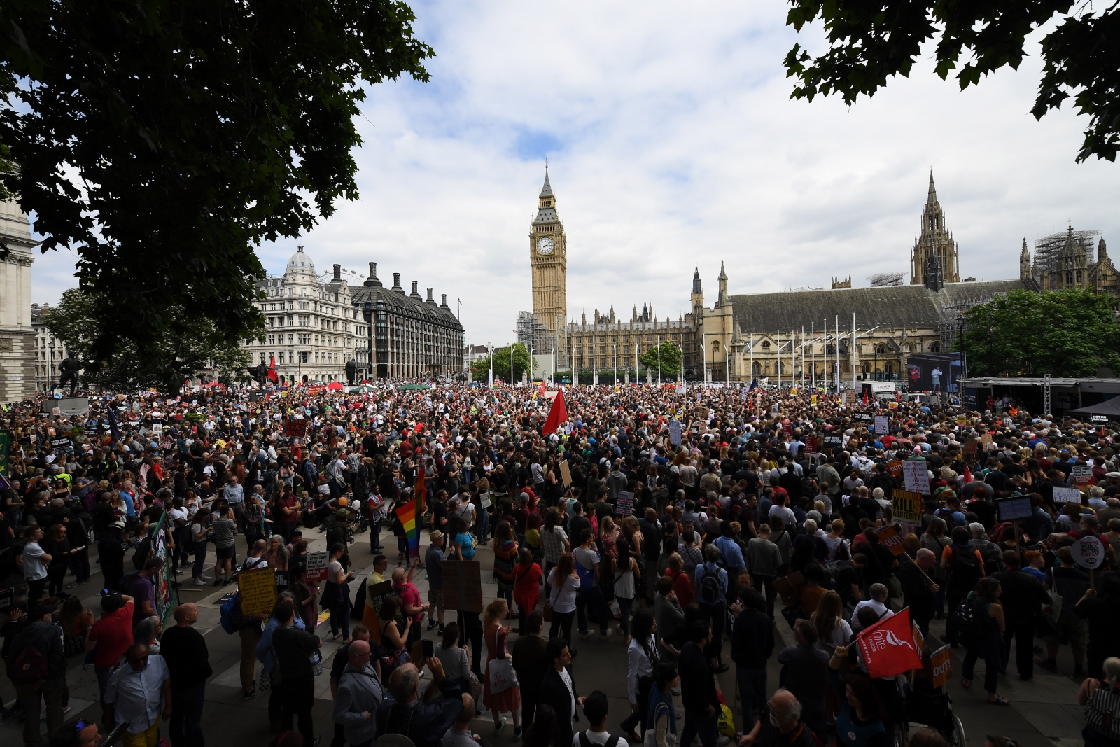Anti-austerity rally London protests
