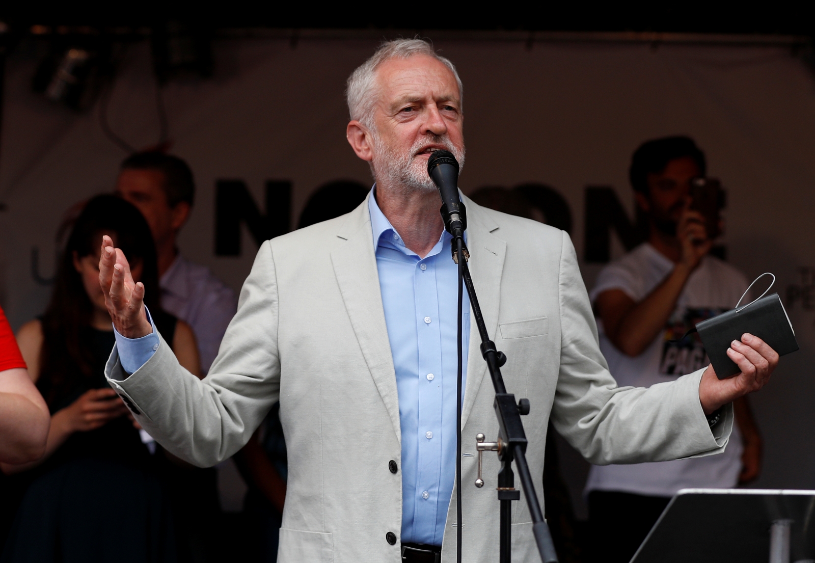 Anti-austerity rally London protests jeremy corbyn