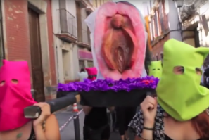 Vagina sculpture protest