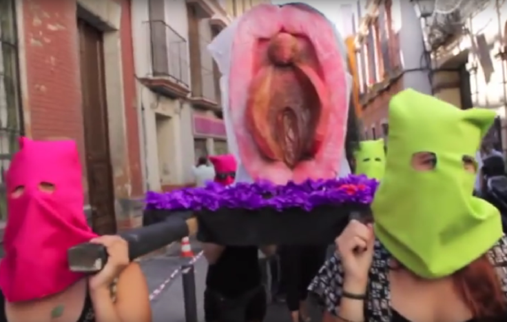 Vagina sculpture protest