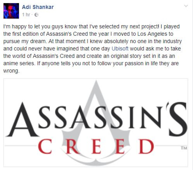 Adi Shankar Assassin's Creed Netflix