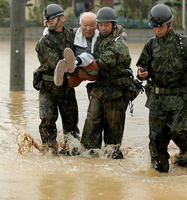 Japan floods landslides rain