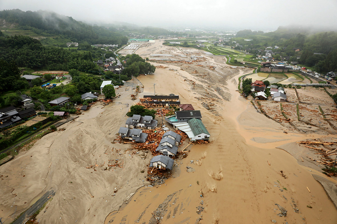 Japan floods landslides rain