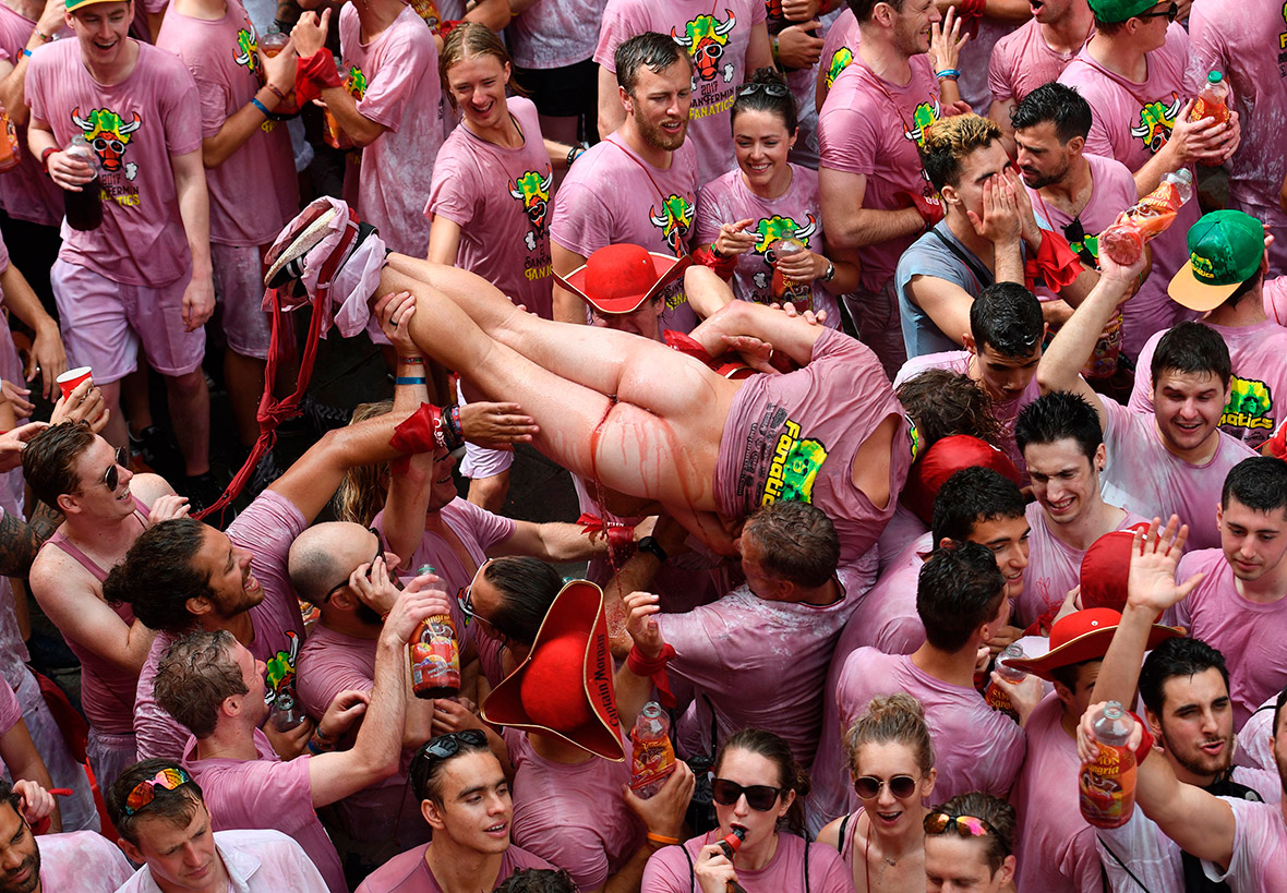 Pamplona 2017 San Fermin Chupinazo