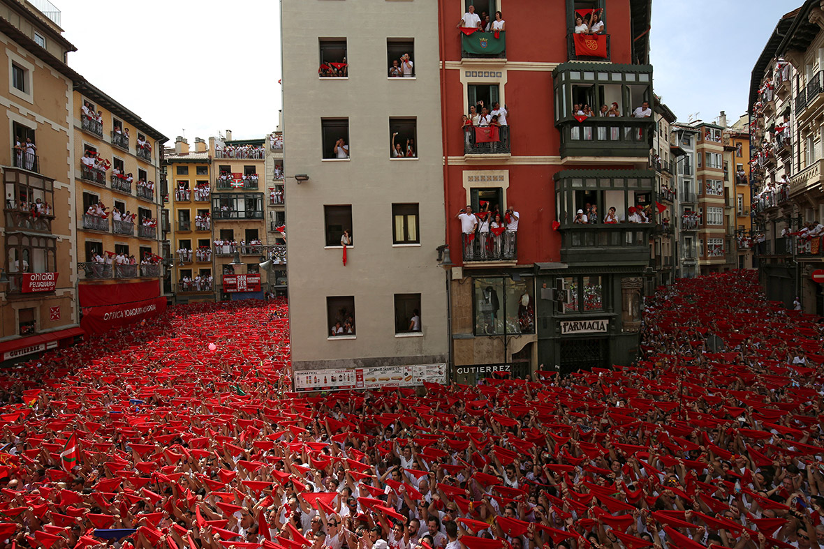 Pamplona 2017 San Fermin Chupinazo Pamplona 2017 San Fermin Chupinazo