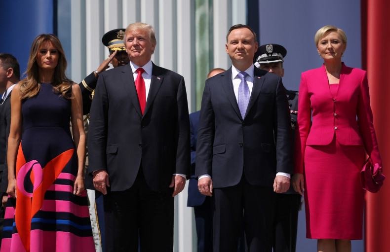 Trump Poland visit 