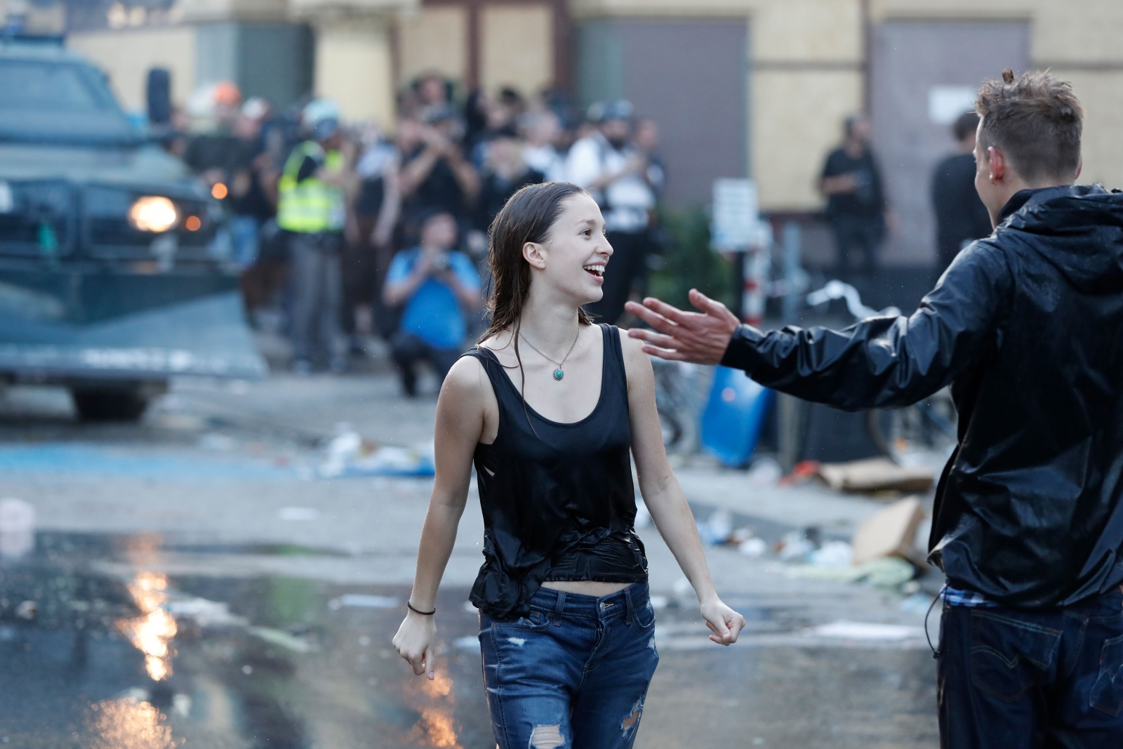 G20 protesters in Hamburg, Germany