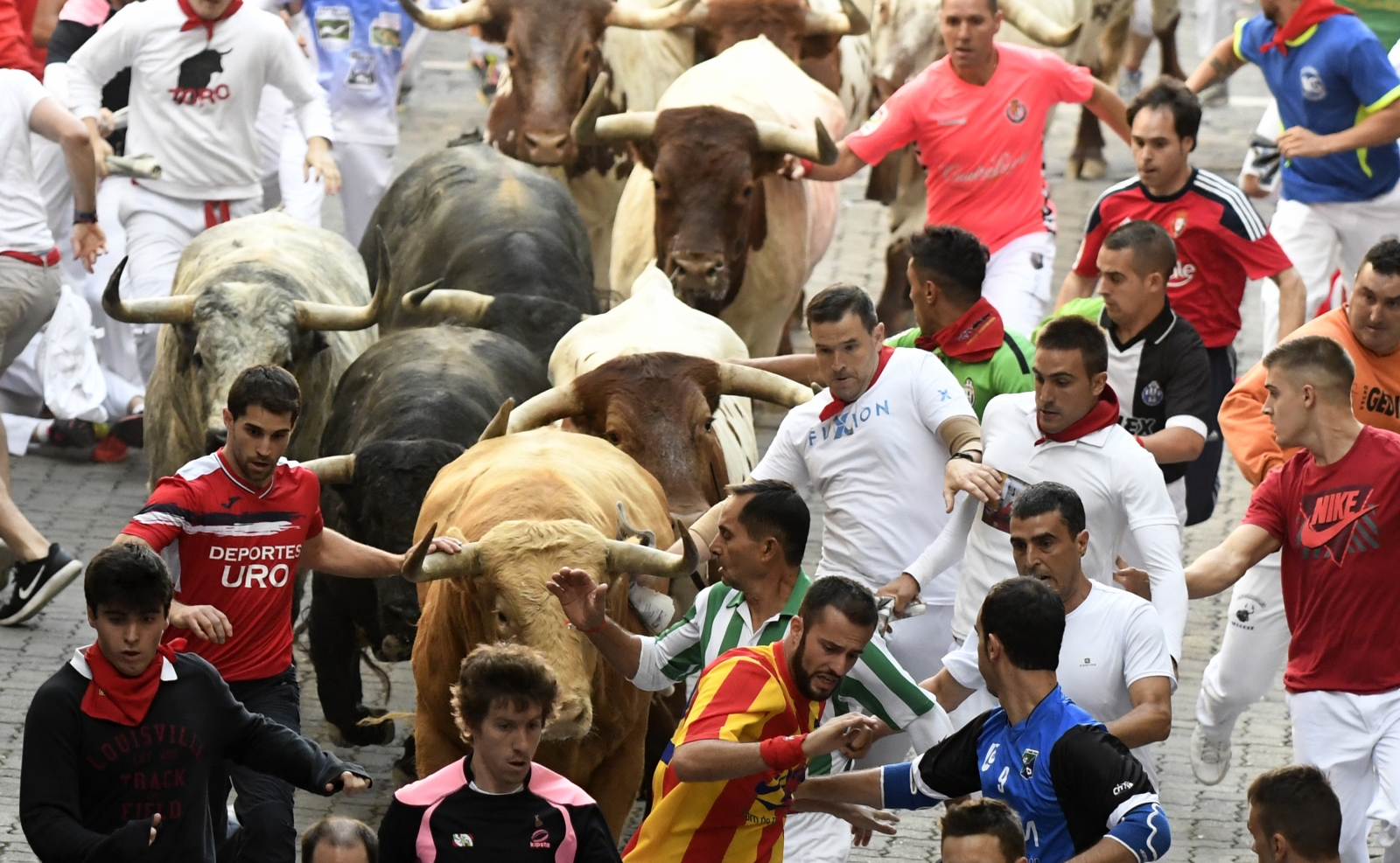Pamplona 2017 running of the bulls