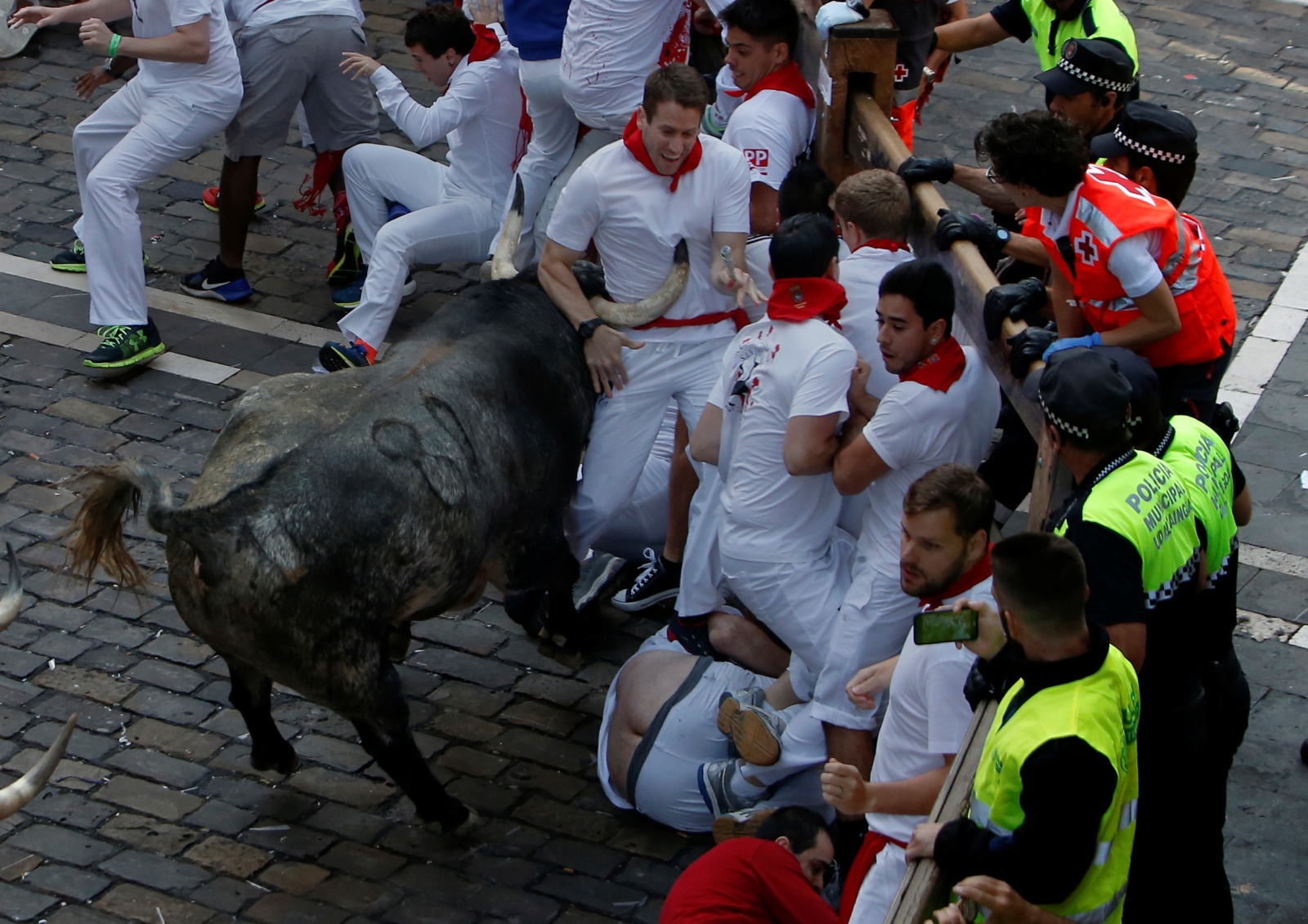 Pamplona 2017 running of the bulls