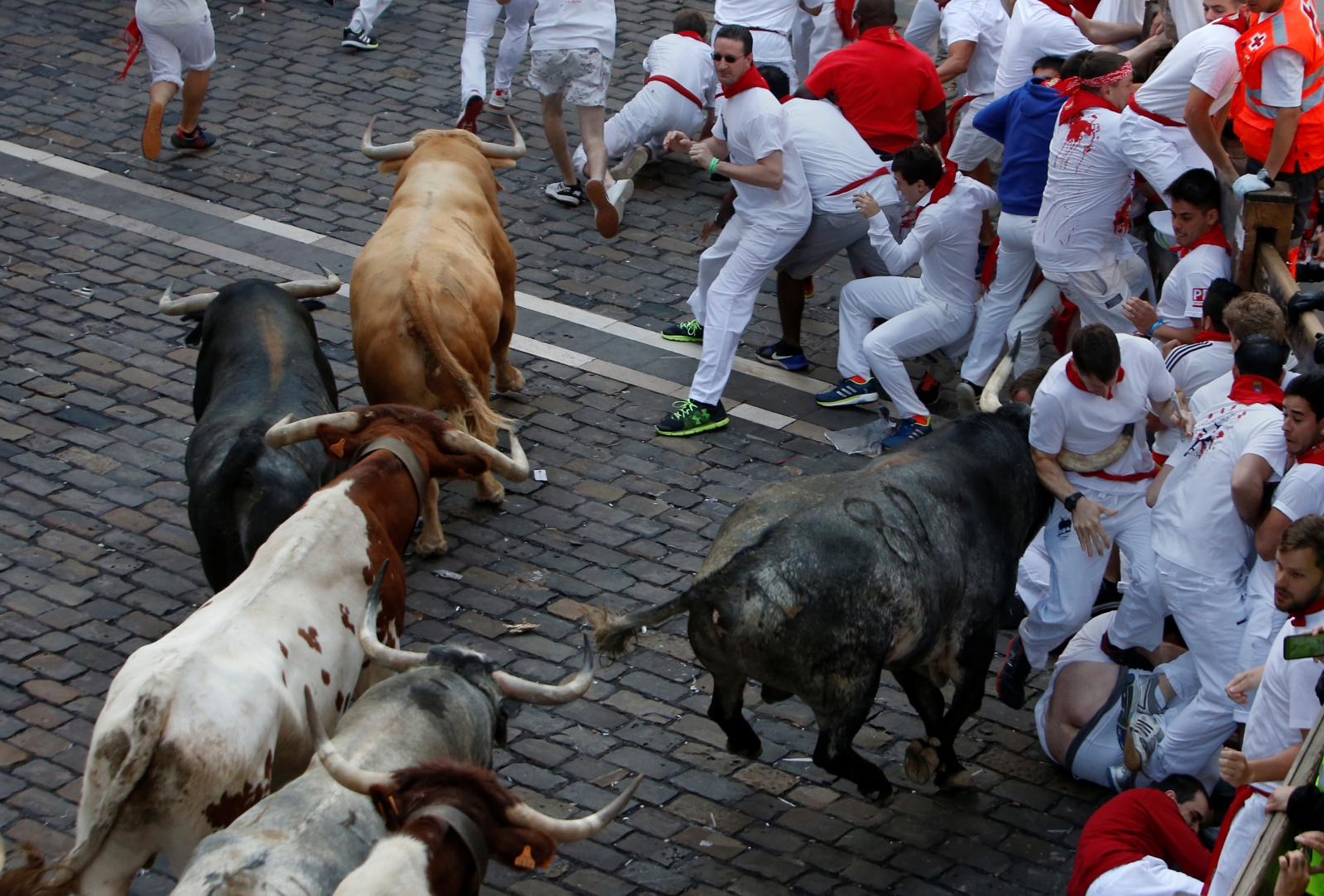 Pamplona 2017 running of the bulls