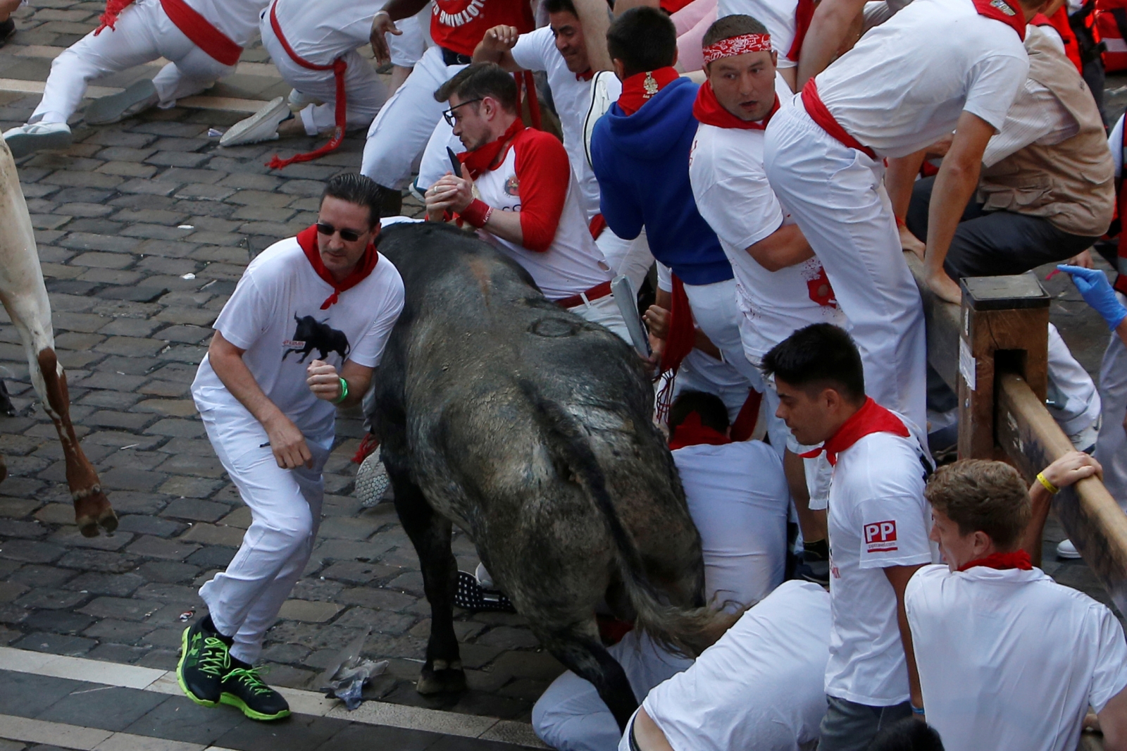 Pamplona 2017 running of the bulls