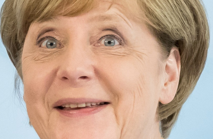 Angela Merkel's face close up