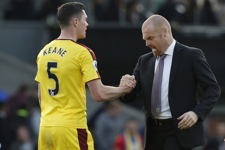 Michael Keane and Sean Dyche