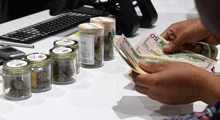 Customer pays for legal marijuana in Nevada