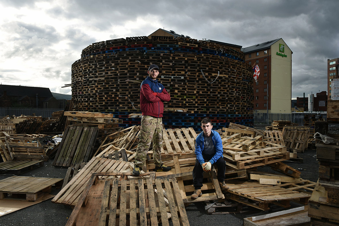 Northern Ireland Loyalist bonfires eleventh