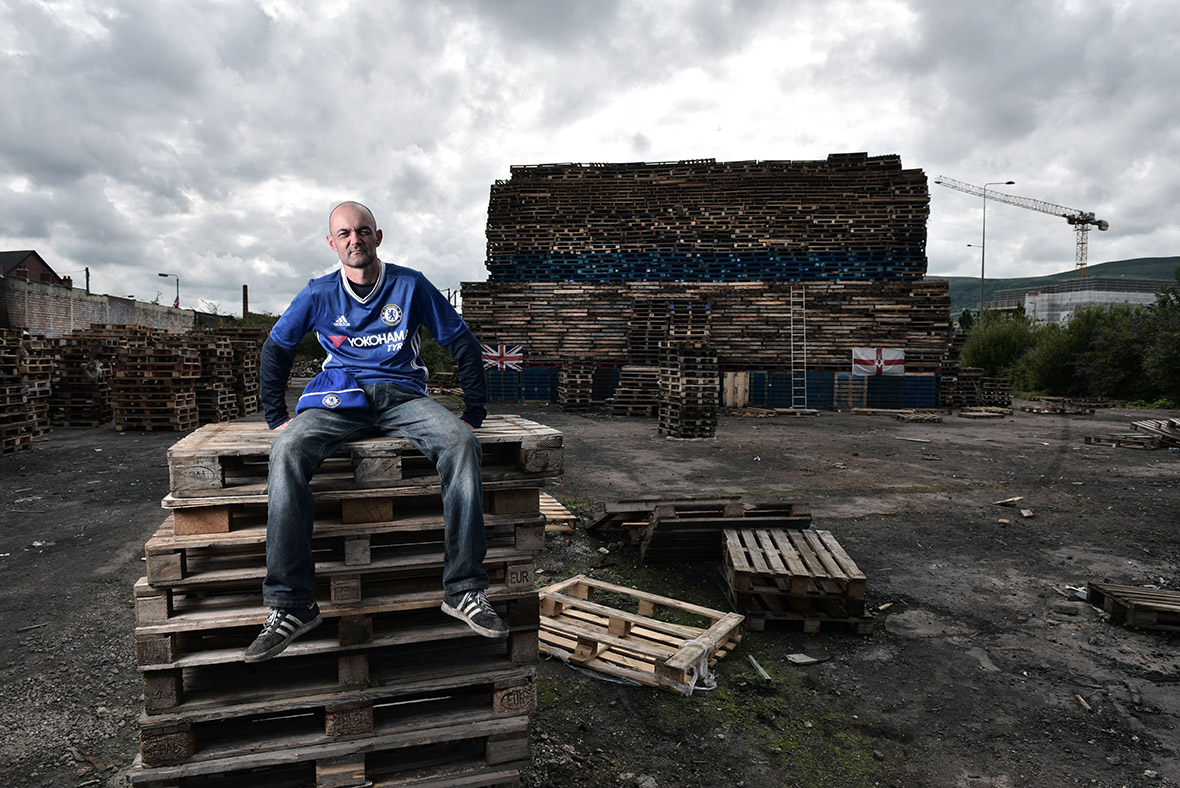 Northern Ireland Loyalist bonfires eleventh