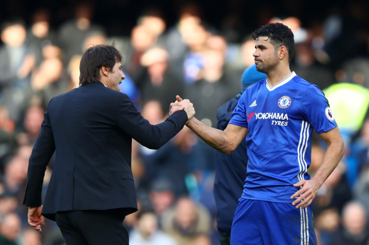 Diego Costa and Antonio Conte