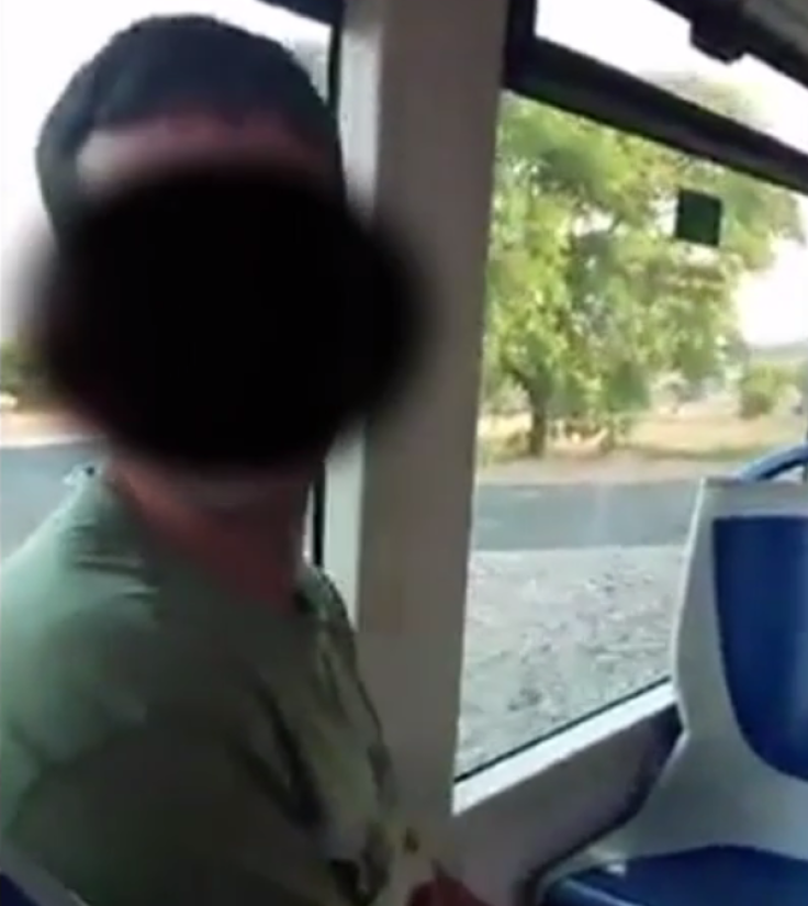 Man masturbating on bus Spain