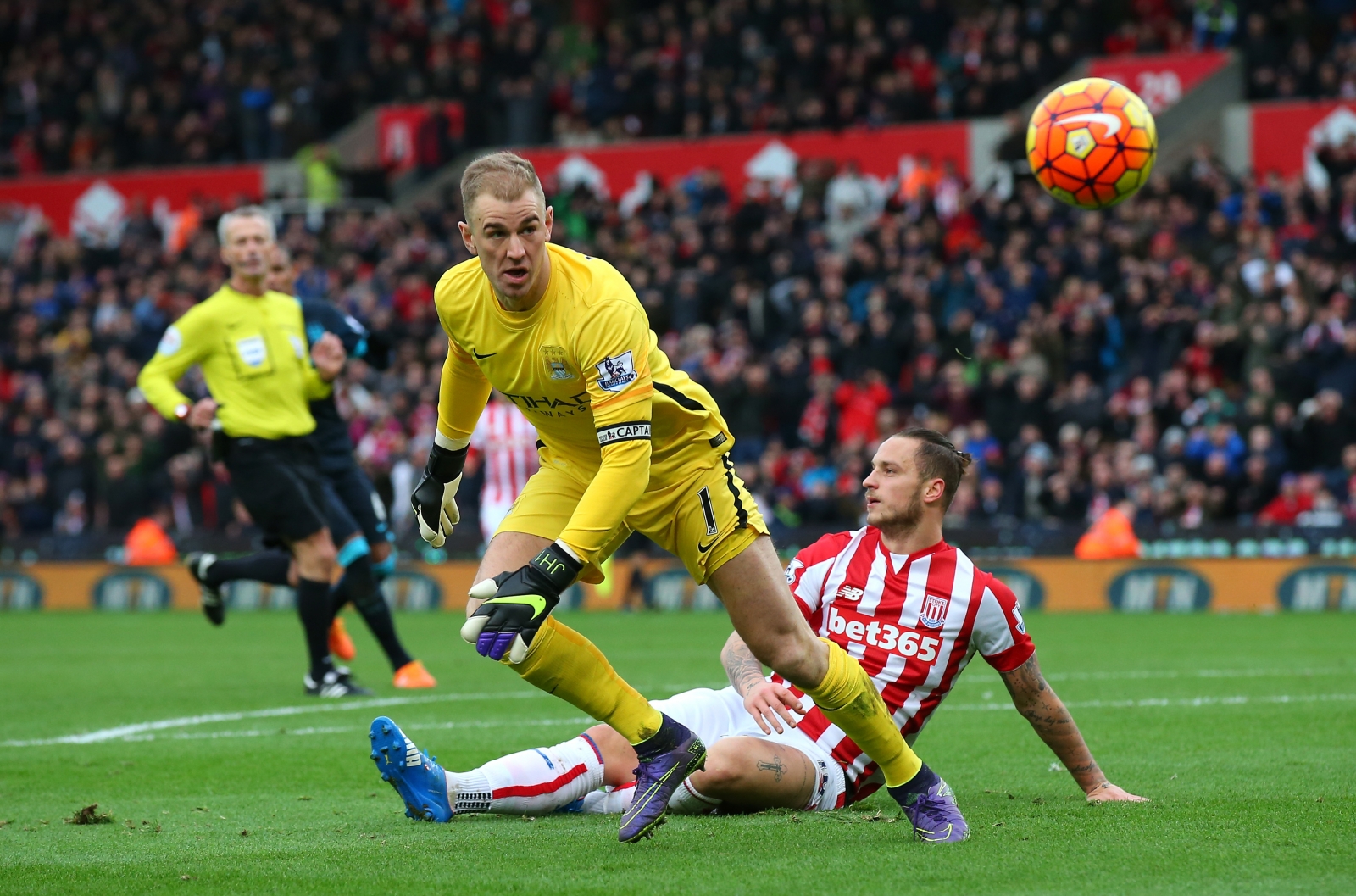 Joe Hart and Marko Arnautovic Joe Hart and Marko Arnautovic