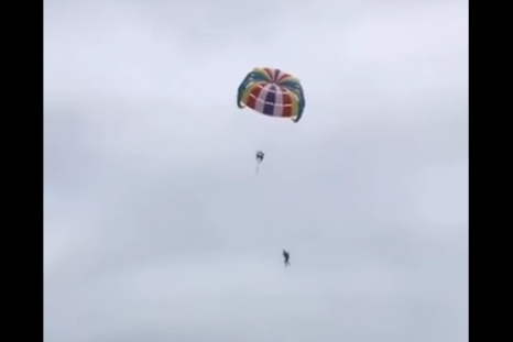 Australian tourist falls while parasailing