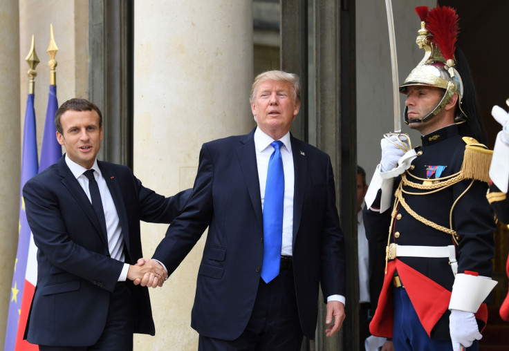 Emmanuel Macron and Donald Trump