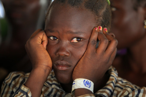 girl fled fighting in South Sudan 