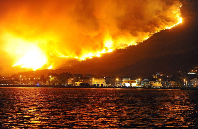 Balkans Croatia Montenegro fire