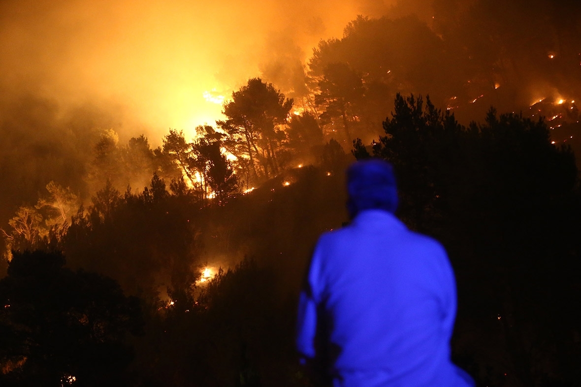 Photos of forest fires along Adriatic coasts of Montenegro and Croatia