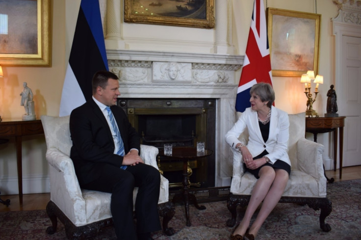 Estonian PM Jüri Ratas and Theresa May