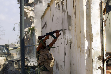 Libyan national army member in Benghazi