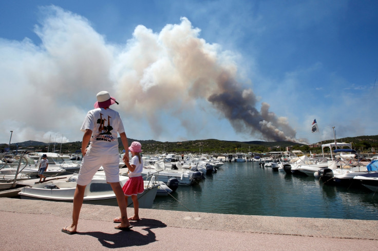 Fires at the Bormes-les-Mimosas, in the Var department, France