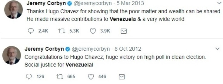 Corbyn praises Chavez 