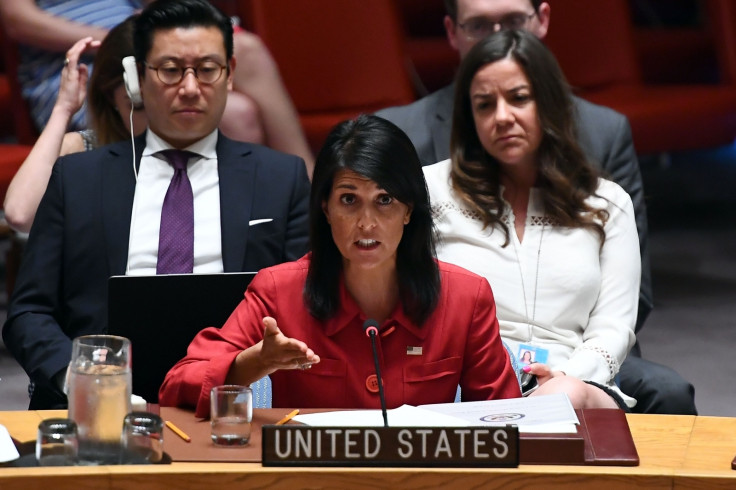 Nikki Haley at UN Securiy Council meeting