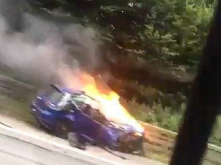 burning car