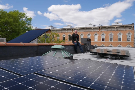 Solar panels at Windsor Terrace in Brooklyn