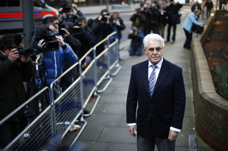 Publicist Max Clifford arrives at Southwark Crown Court in central London March 5, 2014