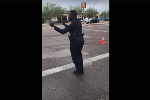 Tucson Police Department officer dancing